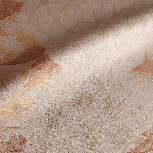 Maple Leaf Jacquard Fabric, Botanical Woven Fabric by Yard, Vintage Abstract Leaf Textile, Luxury Sewing Fabric, Upholstery Home Decor, 57"W - Poppylollipop