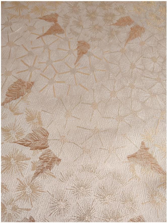 Maple Leaf Jacquard Fabric, Botanical Woven Fabric by Yard, Vintage Abstract Leaf Textile, Luxury Sewing Fabric, Upholstery Home Decor, 57"W