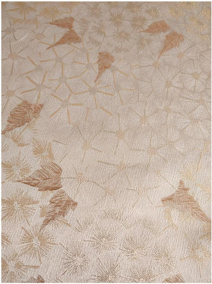 Maple Leaf Jacquard Fabric, Botanical Woven Fabric by Yard, Vintage Abstract Leaf Textile, Luxury Sewing Fabric, Upholstery Home Decor, 57"W