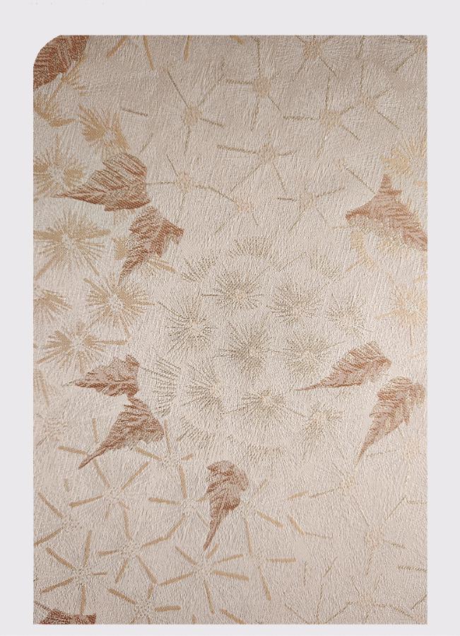 Maple Leaf Jacquard Fabric, Botanical Woven Fabric by Yard, Vintage Abstract Leaf Textile, Luxury Sewing Fabric, Upholstery Home Decor, 57"W