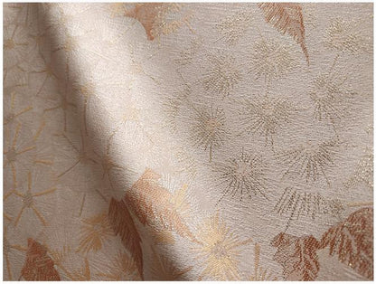 Maple Leaf Jacquard Fabric, Botanical Woven Fabric by Yard, Vintage Abstract Leaf Textile, Luxury Sewing Fabric, Upholstery Home Decor, 57"W