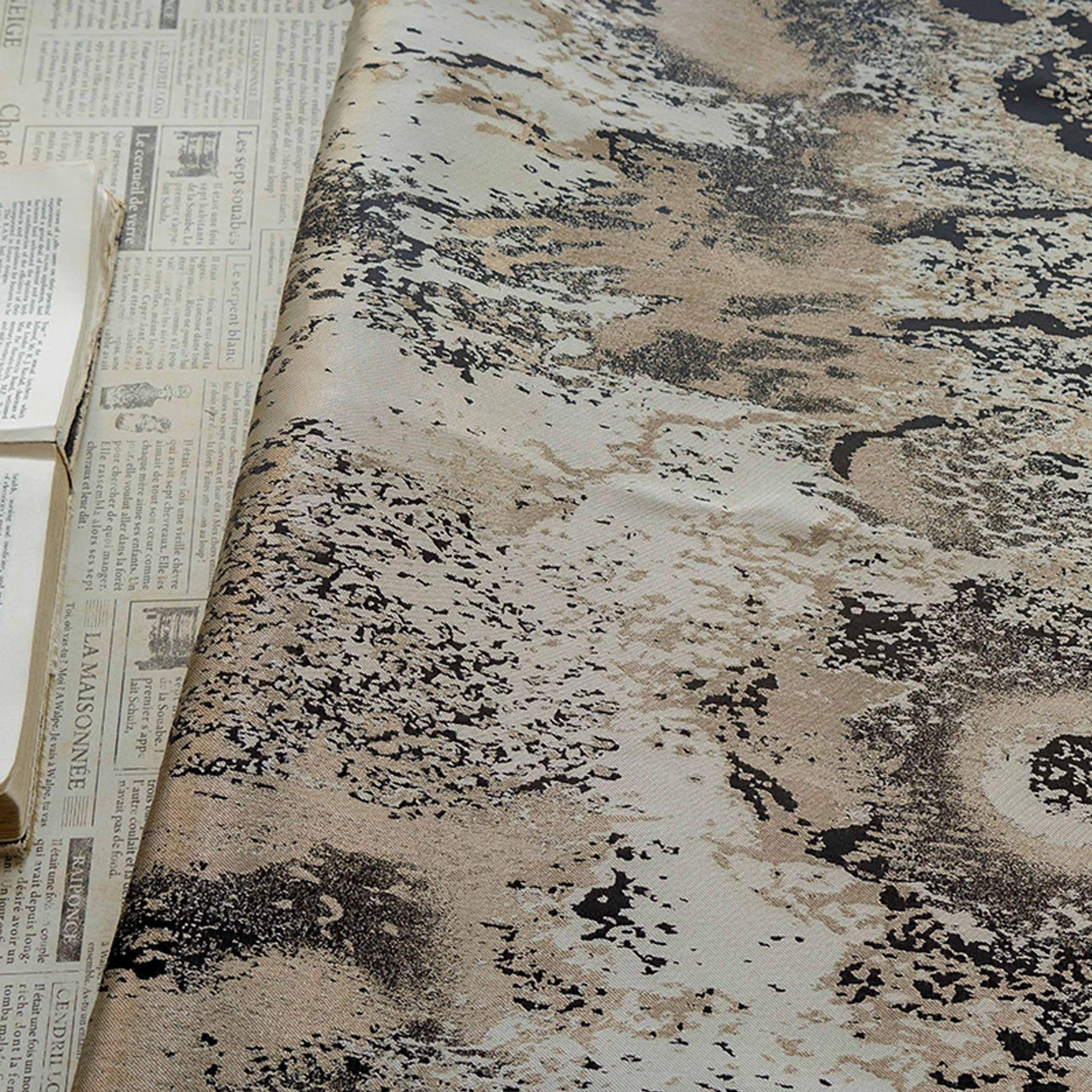 Abstract Metallic Jacquard Fabric, Black Gold Watercolor Texture Brocade Textile, Luxury Woven Fabric for Dress, Jacket, DIY Sewing