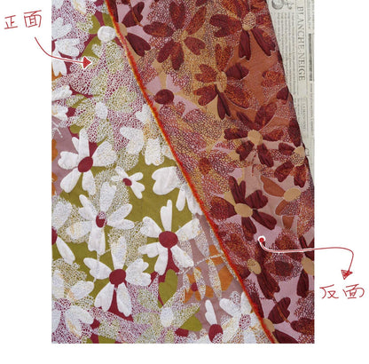 3D Floral Jacquard Fabric, Vintage Daisy Embossed Woven Textile, Textured Flower Brocade Fabric for Dress, Jacket, DIY Sewing, 60"Wide
