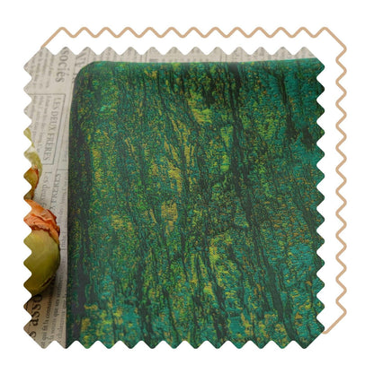 Emerald Green Jacquard Fabric, Textured Bark Pattern Woven Textile, Luxury Abstract Brocade Fabric for Dress, Jacket, DIY Sewing, 66"Wide