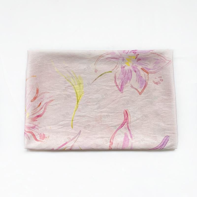 Pastel Floral Cotton Fabric, Watercolor Flower Printed Textile, Soft Romantic Fabric for Dress, Blouse, Quilting, Sewing DIY