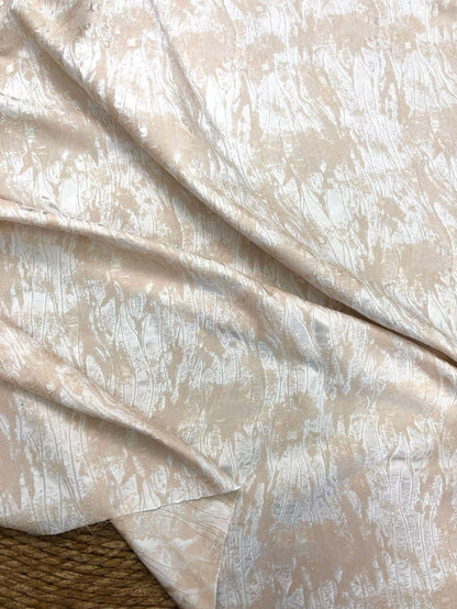 Abstract Water Ripple Jacquard Fabric, Textured Woven Textile, Minimalist White Fabric for Dress, Blouse, Home Decor DIY, 58"Wide