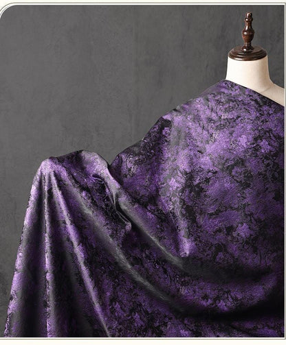 Purple Iridescent Jacquard Fabric, Abstract Ink Wash Marbled Texture, Pearlescent Woven Fabric for Dress, Jacket, Costume & Decor, 63"Wide