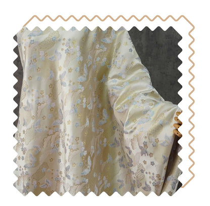 Chinese Song Brocade Fabric, Butterfly Gold Thread Jacquard Textile, Traditional Asian Fabric for Decor, Jewelry Box and Crafts