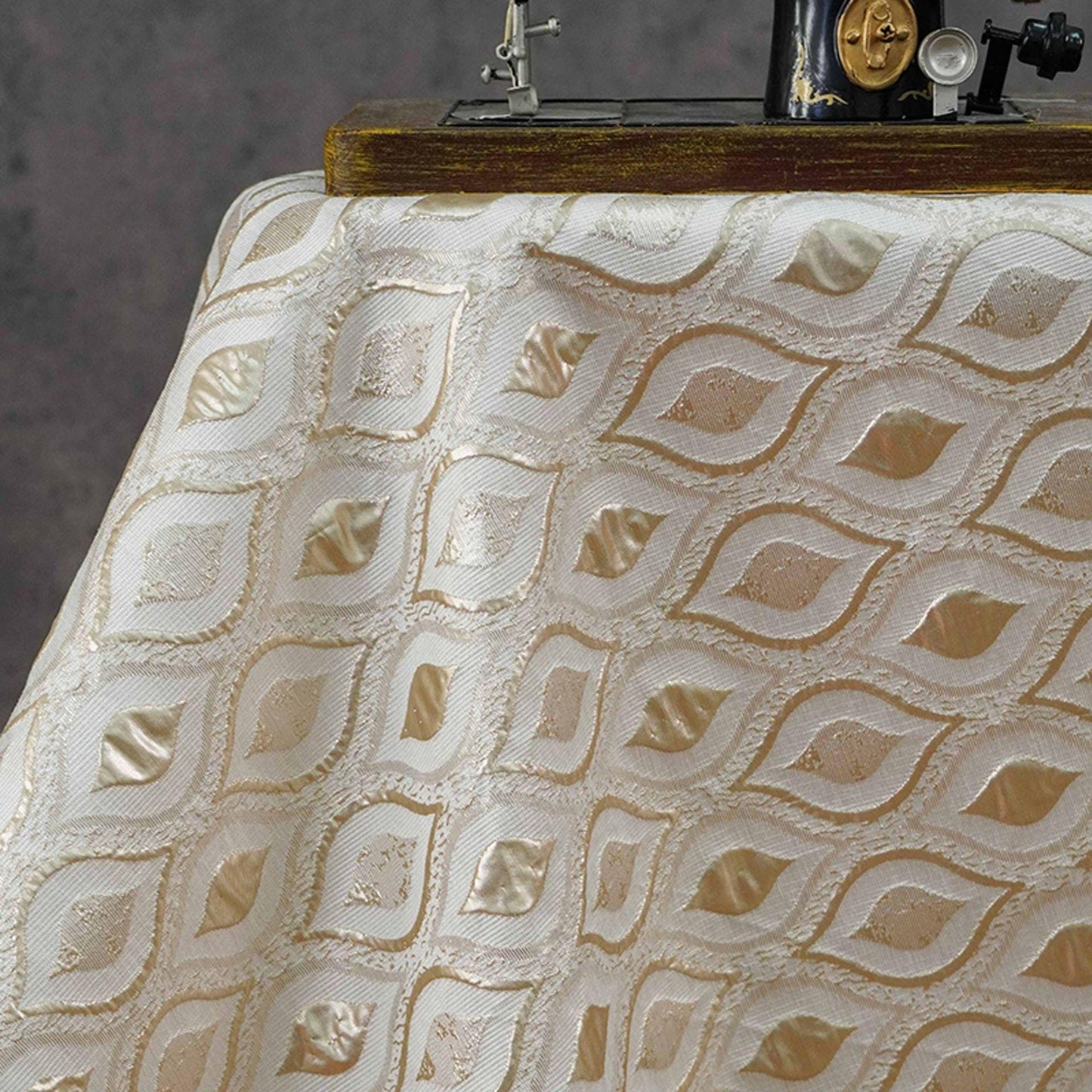3D Embossed Wave Jacquard Fabric, Abstract Water Drop Pattern Textile, Textured Fabric for Dress, Upholstery and Sewing, 59"W