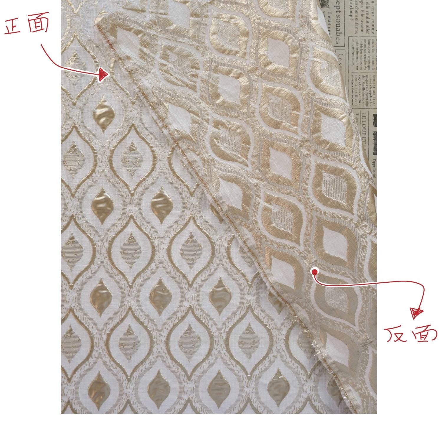 3D Embossed Wave Jacquard Fabric, Abstract Water Drop Pattern Textile, Textured Fabric for Dress, Upholstery and Sewing, 59"W