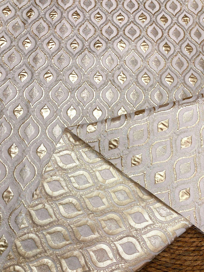 3D Embossed Wave Jacquard Fabric, Abstract Water Drop Pattern Textile, Textured Fabric for Dress, Upholstery and Sewing, 59"W
