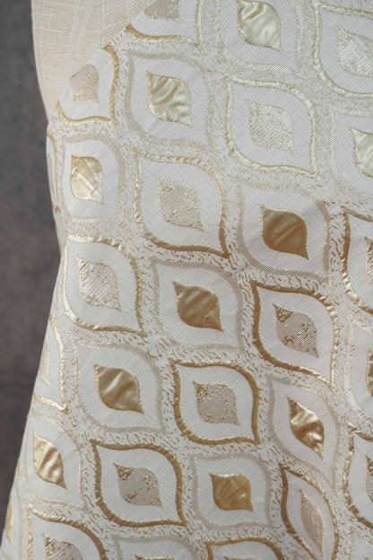 3D Embossed Wave Jacquard Fabric, Abstract Water Drop Pattern Textile, Textured Fabric for Dress, Upholstery and Sewing, 59"W