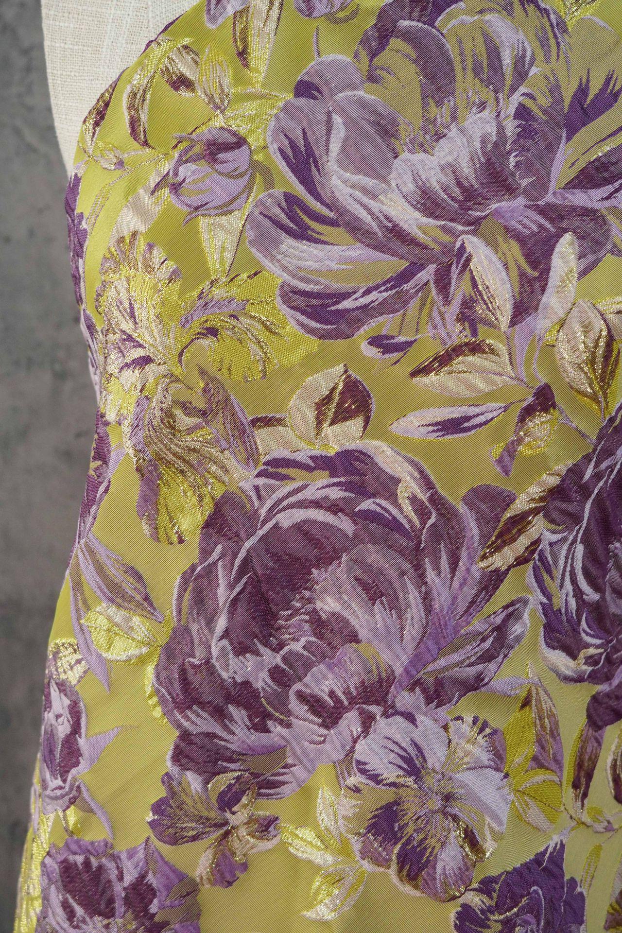 3D Embossed Peony Jacquard Fabric, Metallic Floral Woven Textile, Elegant Decorative Fabric for Upholstery, Fashion and Sewing, 55"Wide