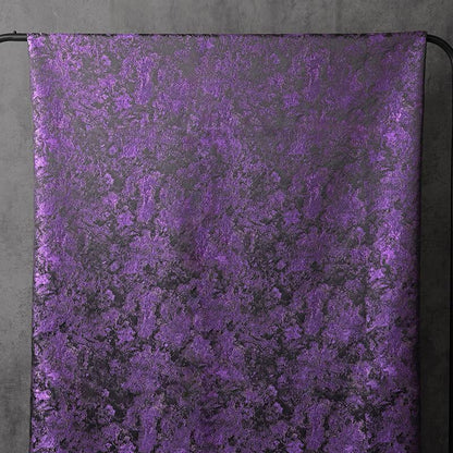 Purple Iridescent Jacquard Fabric, Abstract Ink Wash Marbled Texture, Pearlescent Woven Fabric for Dress, Jacket, Costume & Decor, 63"Wide