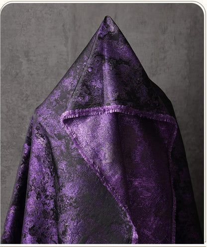 Purple Iridescent Jacquard Fabric, Abstract Ink Wash Marbled Texture, Pearlescent Woven Fabric for Dress, Jacket, Costume & Decor, 63"Wide