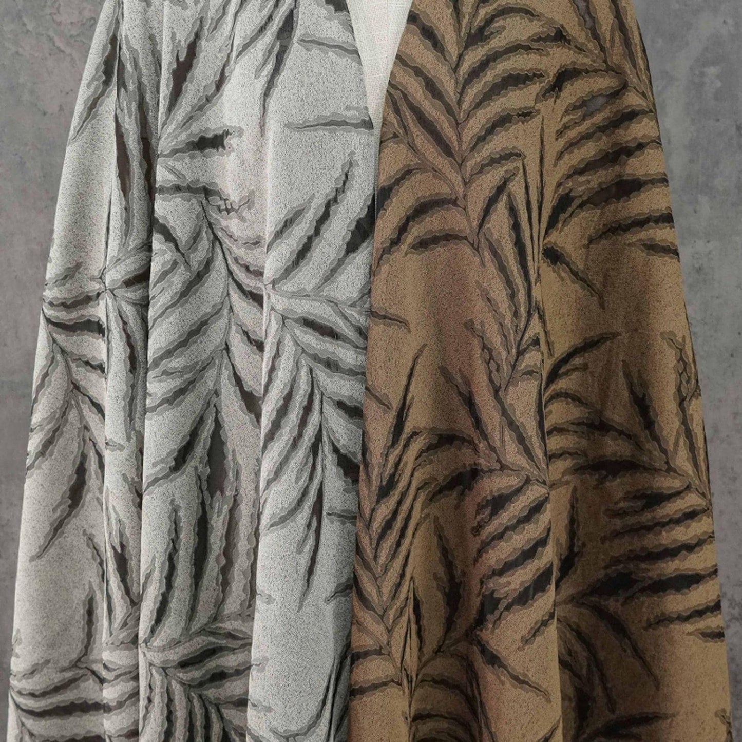 Palm Leaf Jacquard Fabric | Textured Botanical Woven Fabric for Dresses, Jackets, Sewing Projects By Yard, 54"