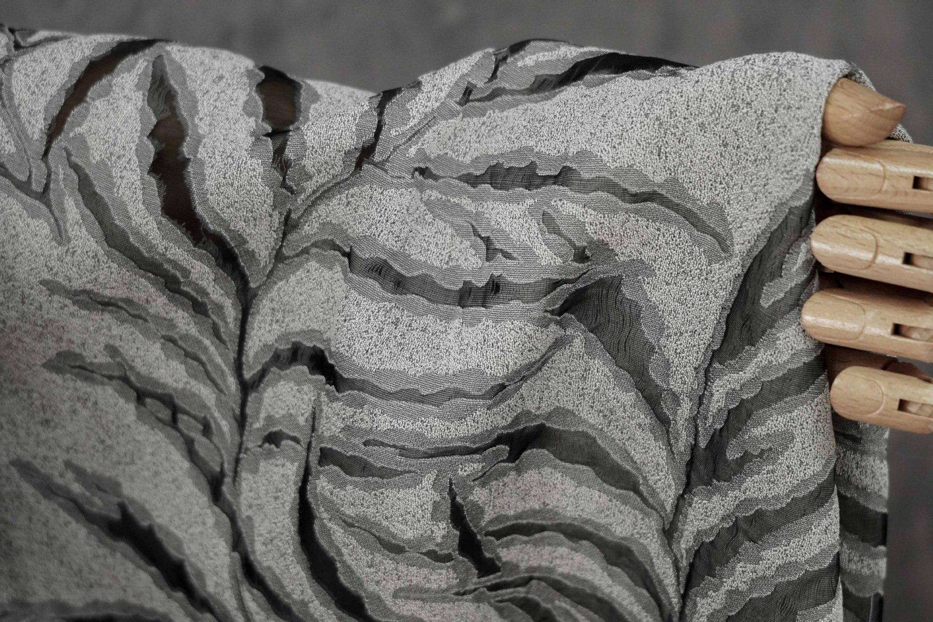 Palm Leaf Jacquard Fabric | Textured Botanical Woven Fabric for Dresses, Jackets, Sewing Projects By Yard, 54"