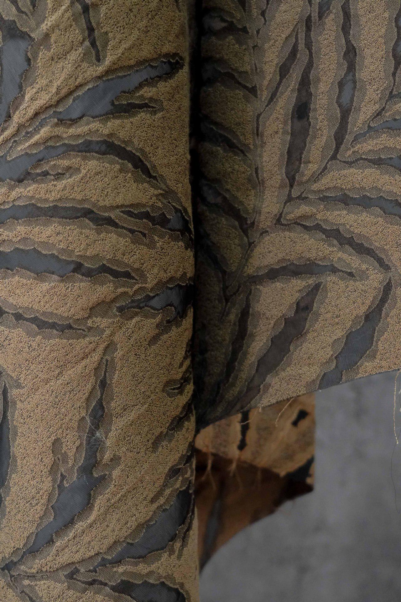 Palm Leaf Jacquard Fabric | Textured Botanical Woven Fabric for Dresses, Jackets, Sewing Projects By Yard, 54"