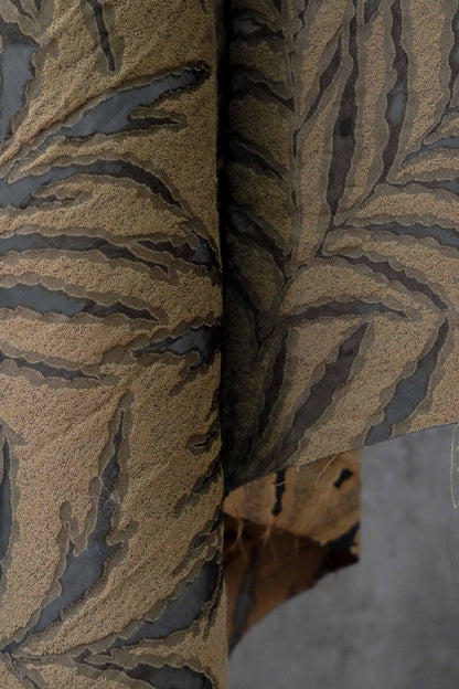 Palm Leaf Jacquard Fabric | Textured Botanical Woven Fabric for Dresses, Jackets, Sewing Projects By Yard, 54"