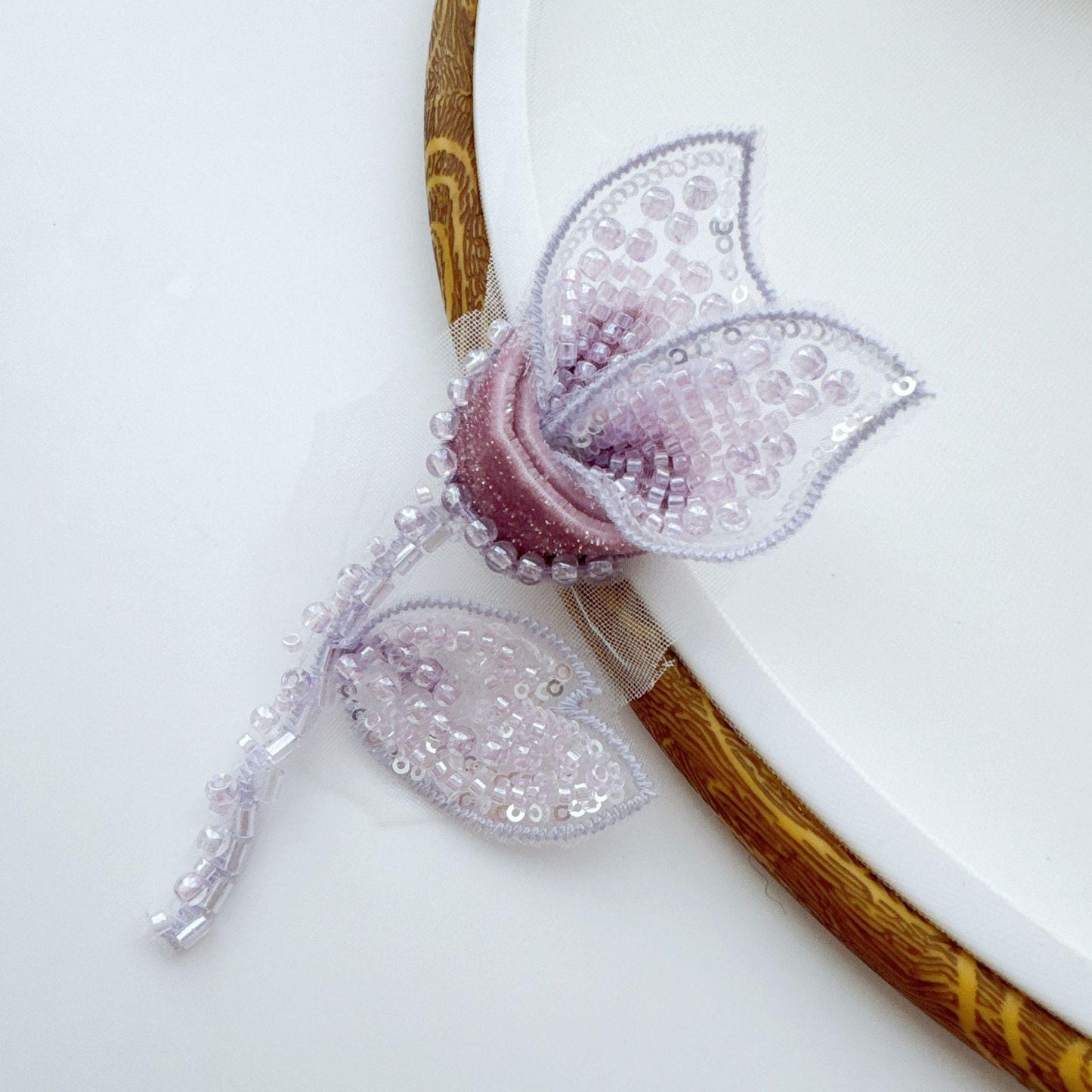 Ornate Beaded Floral Applique on Mesh, Sequin Seed Bead Flower Patch for Evening Gown, Stage Costume, Bridal Dress & Hanfu