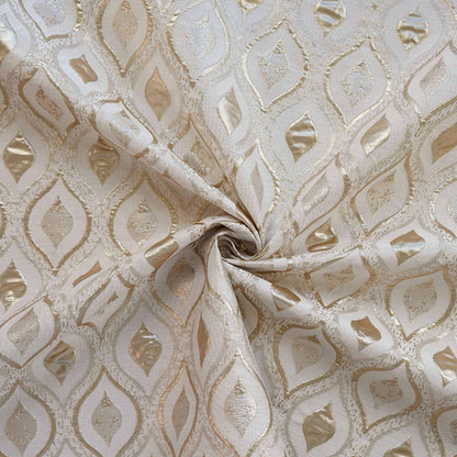 3D Embossed Wave Jacquard Fabric, Abstract Water Drop Pattern Textile, Textured Fabric for Dress, Upholstery and Sewing, 59"W
