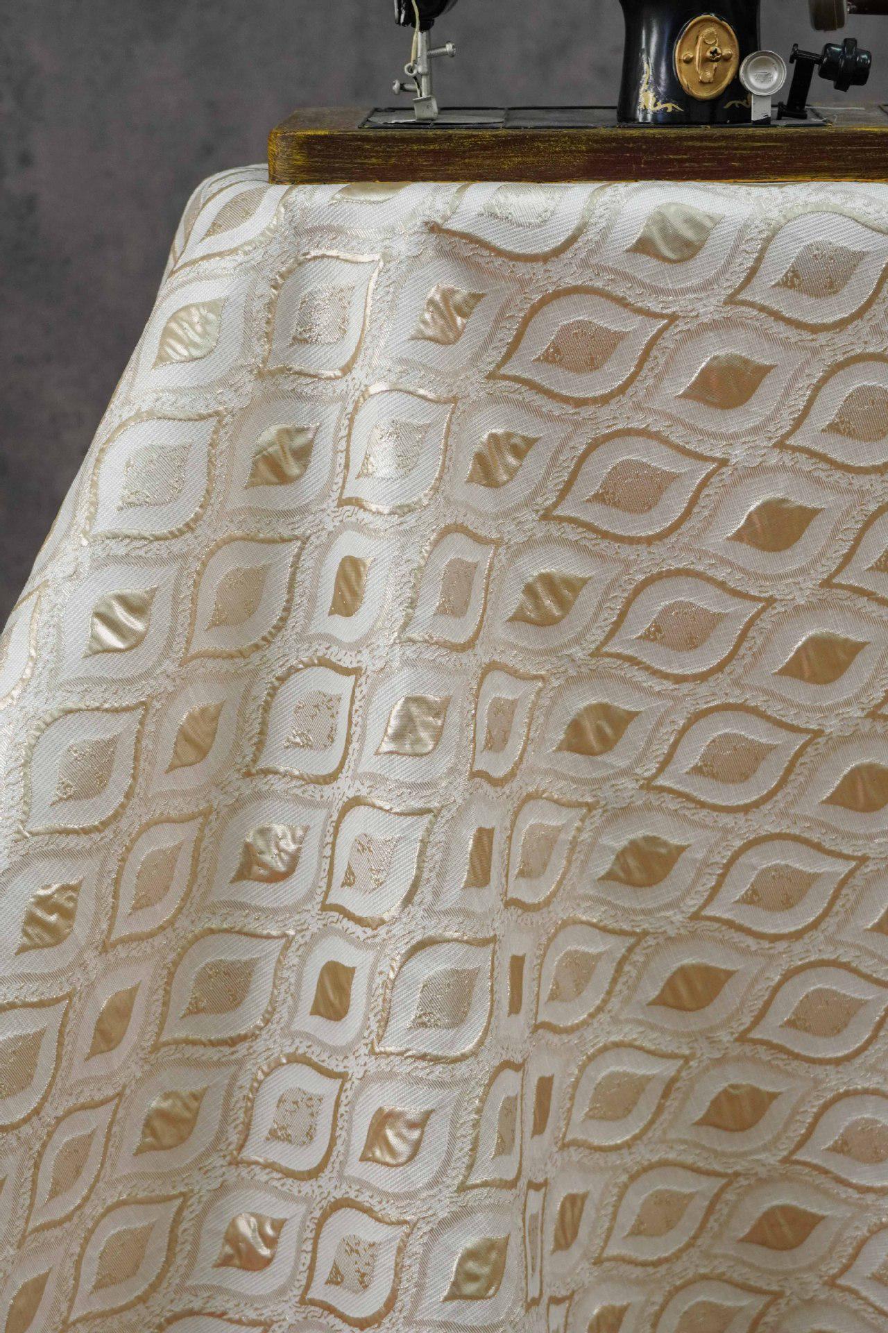 3D Embossed Wave Jacquard Fabric, Abstract Water Drop Pattern Textile, Textured Fabric for Dress, Upholstery and Sewing, 59"W