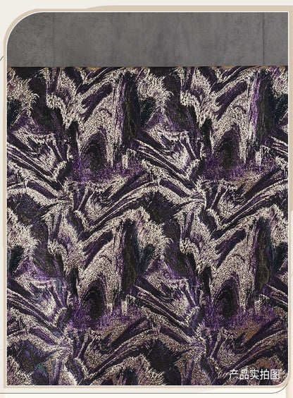 Multicolor Metallic Thread Jacquard Fabric, Abstract Textured Woven Textile for Dresses, Jackets, Bags, Fashion and Sewing