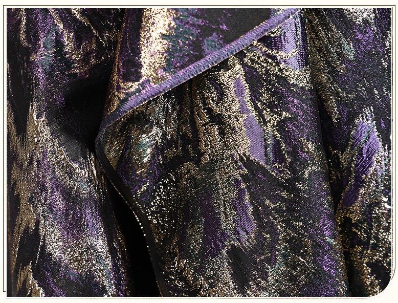 Multicolor Metallic Thread Jacquard Fabric, Abstract Textured Woven Textile for Dresses, Jackets, Bags, Fashion and Sewing
