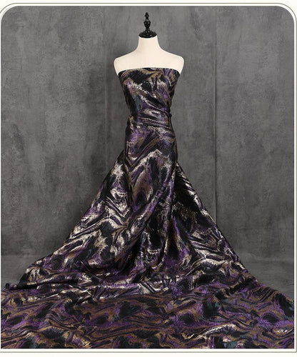 Multicolor Metallic Thread Jacquard Fabric, Abstract Textured Woven Textile for Dresses, Jackets, Bags, Fashion and Sewing