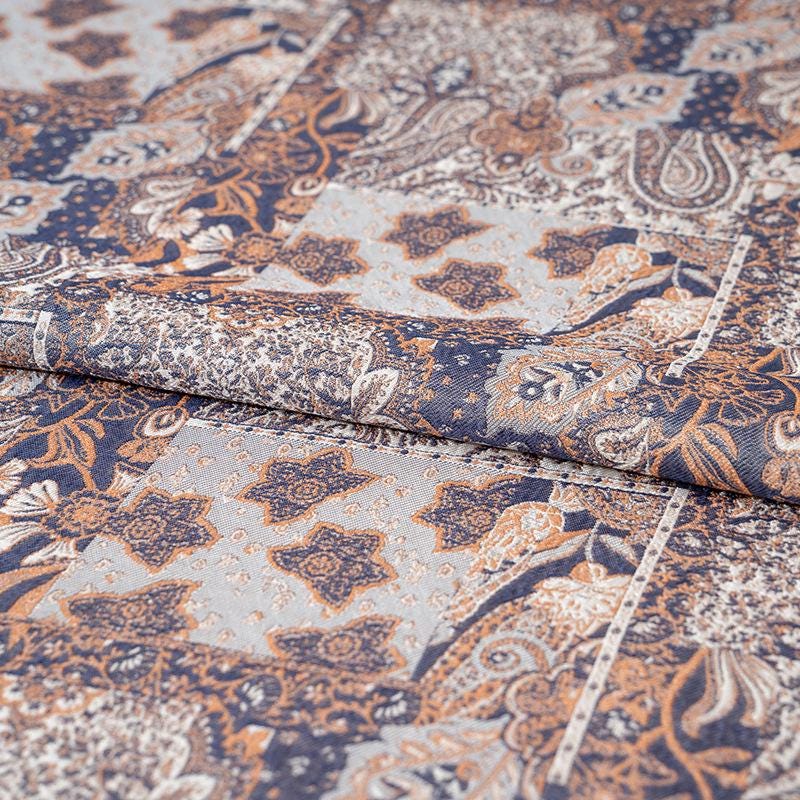 Rayon Shu Luo Fabric, Ornamental Patchwork Floral Textile, Chinese Style Fabric for Dresses, Qipao, Shirts, Sewing and Crafts