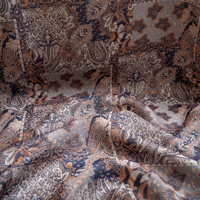 Rayon Shu Luo Fabric, Ornamental Patchwork Floral Textile, Chinese Style Fabric for Dresses, Qipao, Shirts, Sewing and Crafts