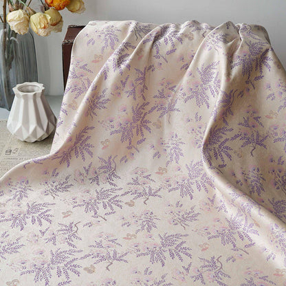 Albizia Butterfly Jacquard Brocade Fabric, Floral Woven Satin Textile for Qipao, Dresses, Jackets, Bags and Sewing Projects, 59"Wide