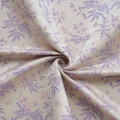 Albizia Butterfly Jacquard Brocade Fabric, Floral Woven Satin Textile for Qipao, Dresses, Jackets, Bags and Sewing Projects, 59"Wide