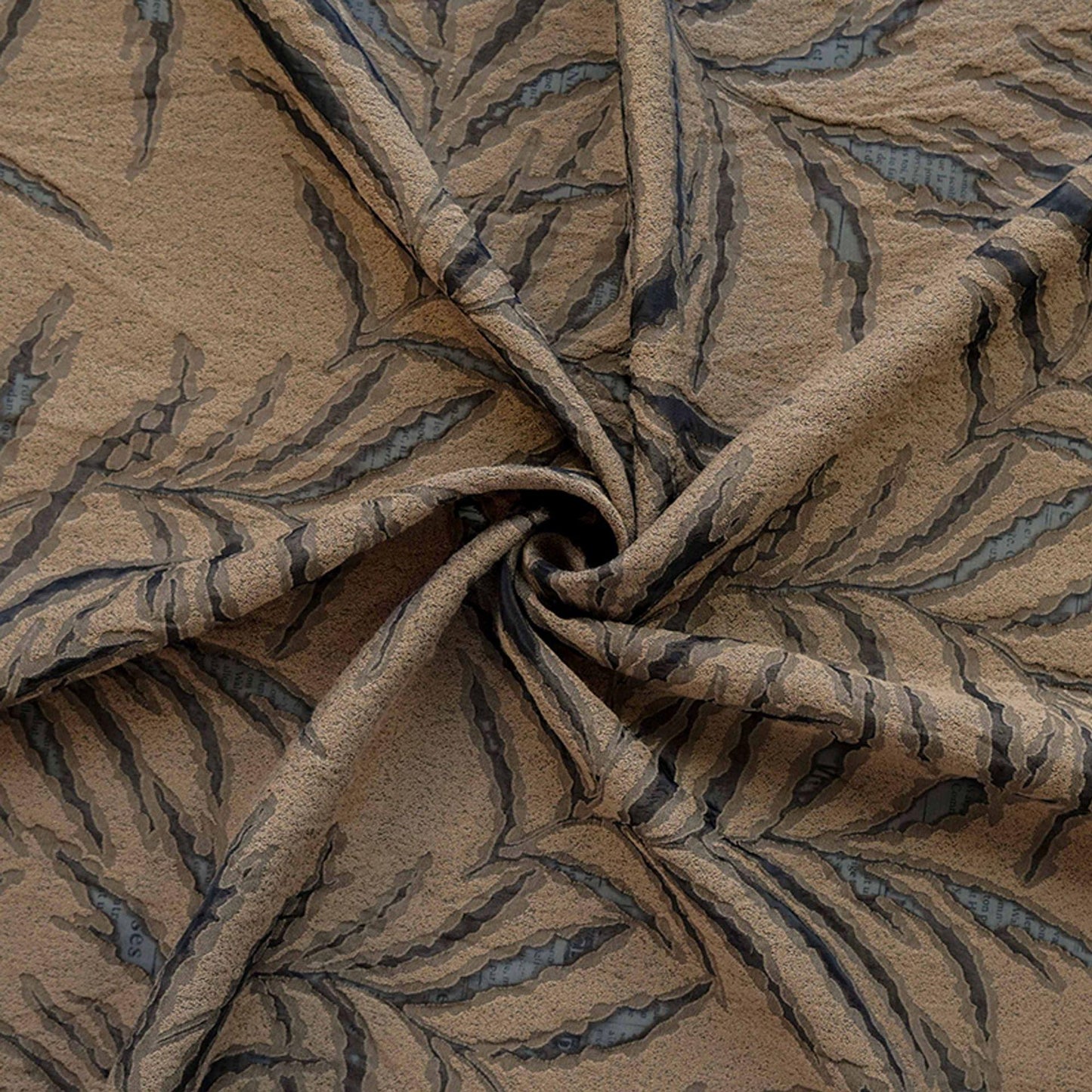 Palm Leaf Jacquard Fabric | Textured Botanical Woven Fabric for Dresses, Jackets, Sewing Projects By Yard, 54"