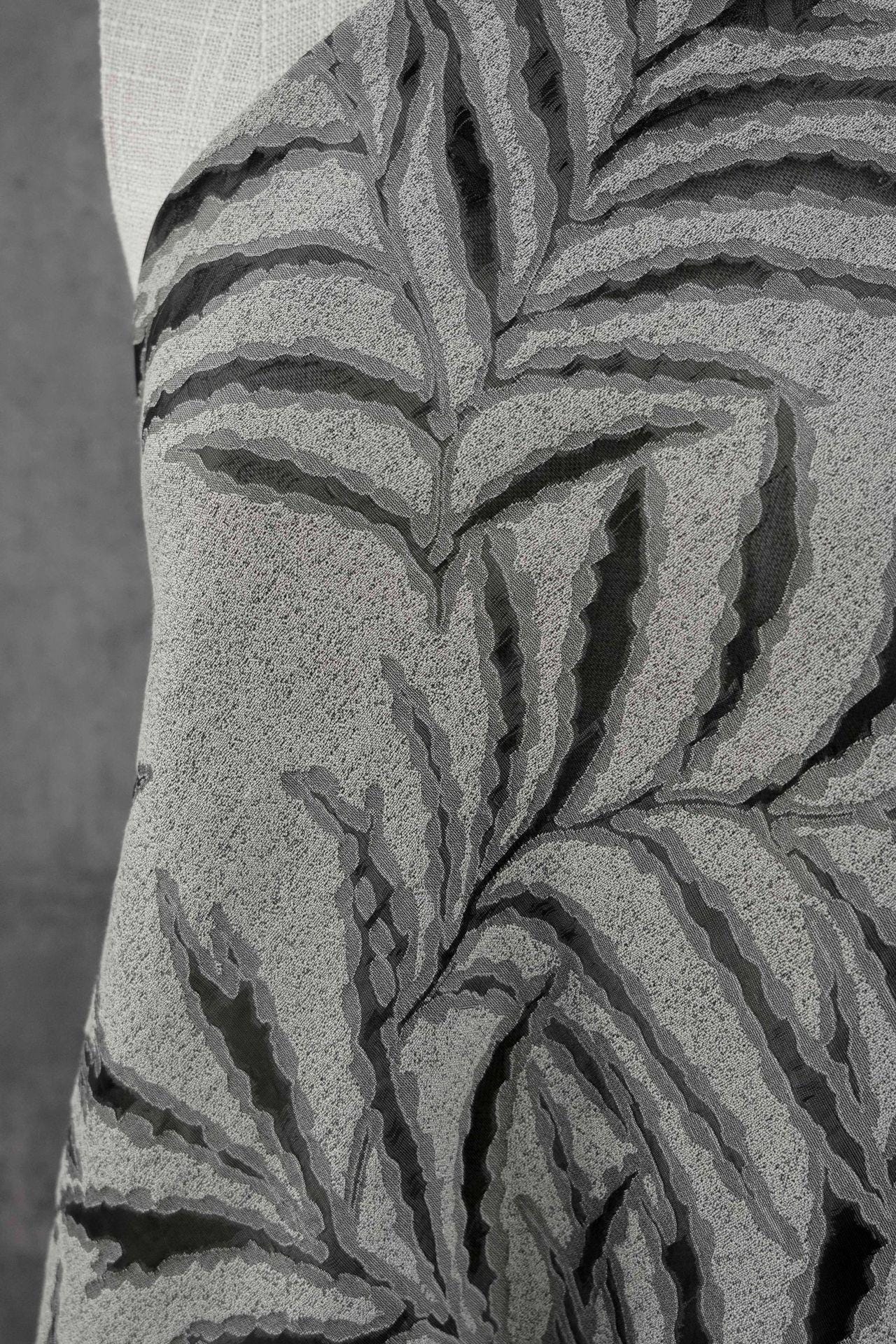 Palm Leaf Jacquard Fabric | Textured Botanical Woven Fabric for Dresses, Jackets, Sewing Projects By Yard, 54"