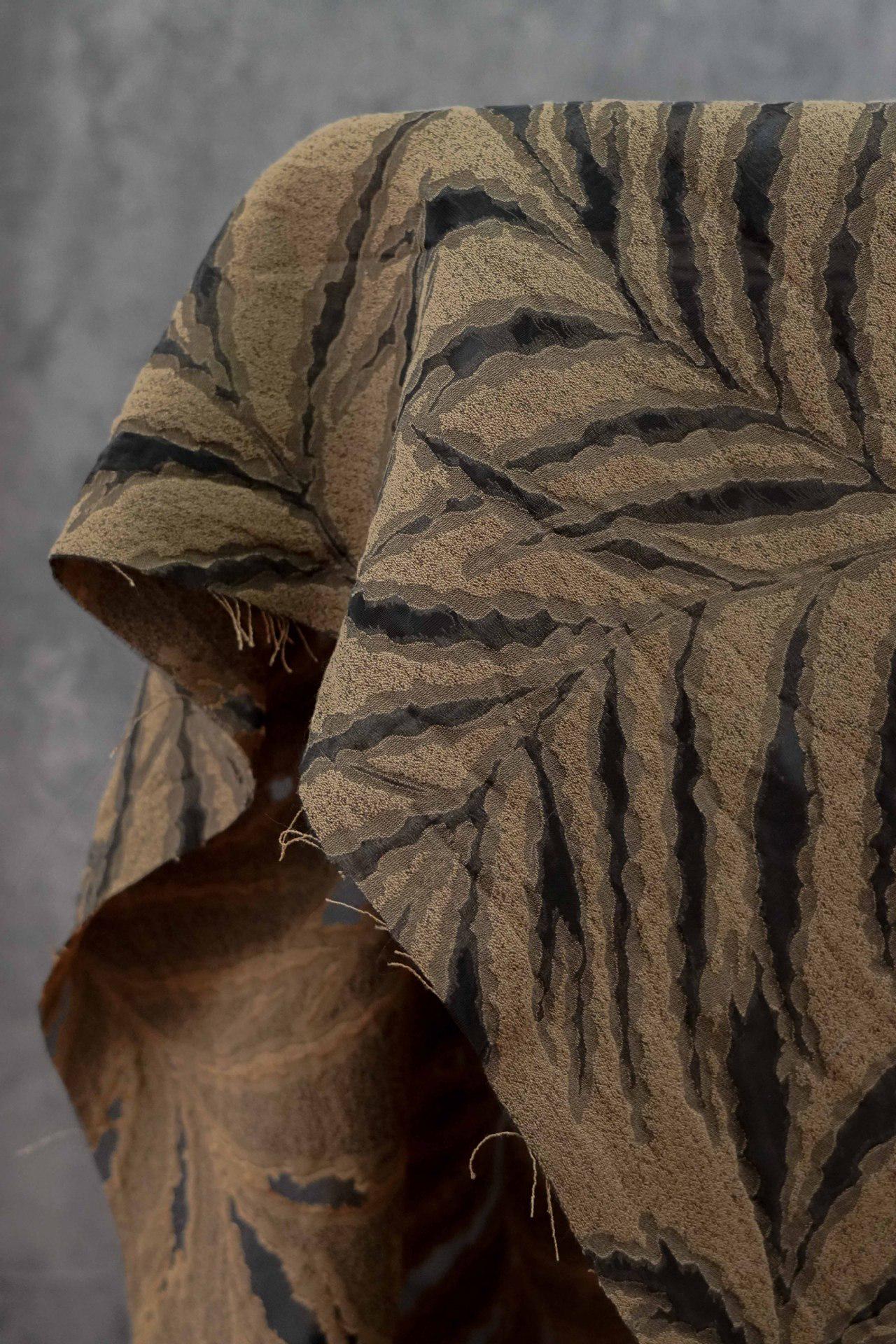 Palm Leaf Jacquard Fabric | Textured Botanical Woven Fabric for Dresses, Jackets, Sewing Projects By Yard, 54"