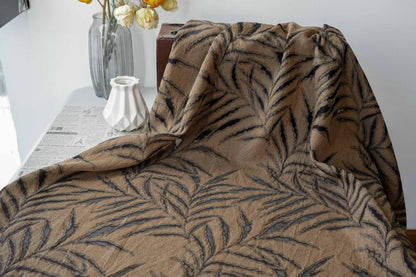 Palm Leaf Jacquard Fabric | Textured Botanical Woven Fabric for Dresses, Jackets, Sewing Projects By Yard, 54"