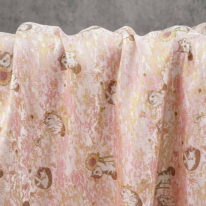 Song Brocade Jacquard Fabric | Gold Thread Cat Sunflower Pattern Textile | Chinese Inspired Woven Fabric By Yard, 59" Wide