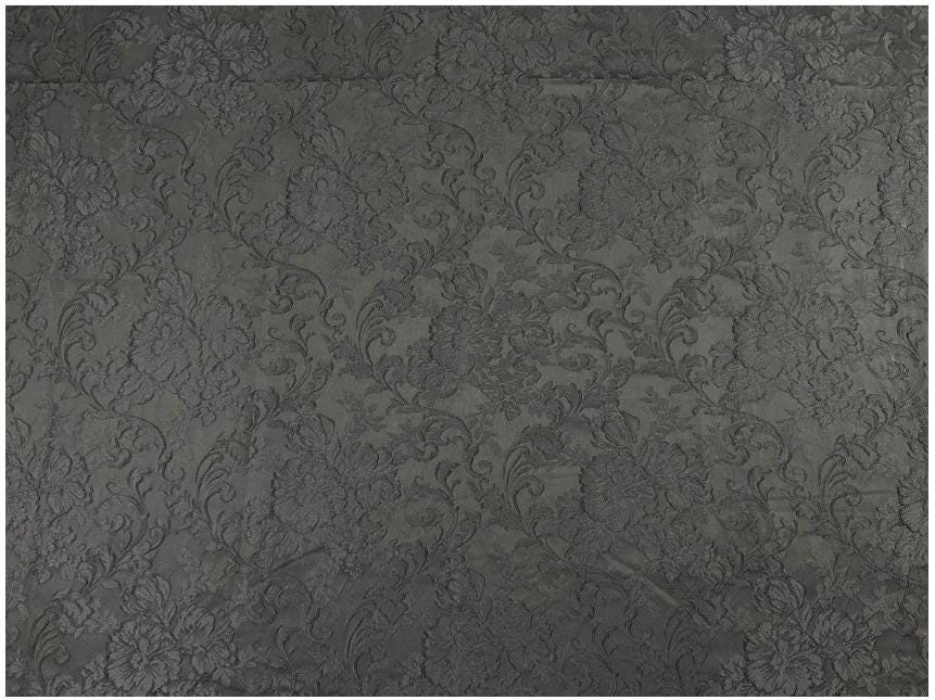 Black Red Yellow 3D Embossed Floral Jacquard Fabric, Structured Textured Textile for Wide-Leg Pants, Trench Coats, Tang Jackets and Sewing