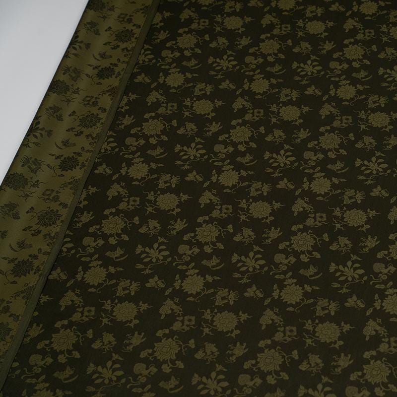 Tone-on-Tone Floral Jacquard Fabric, Traditional-Style Woven Textile, 5 Colors for Framing, Pouches, Crafts, Decor and Sewing, 59"W