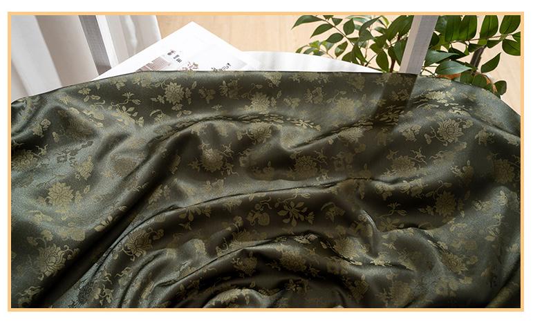 Tone-on-Tone Floral Jacquard Fabric, Traditional-Style Woven Textile, 5 Colors for Framing, Pouches, Crafts, Decor and Sewing, 59"W