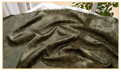 Ornamental Song Brocade Jacquard Fabric, Tone-on-Tone Woven Textile, 5 Colors for Qipao, Bags, Pouches, Framing, Crafts and Sewing, 59"W