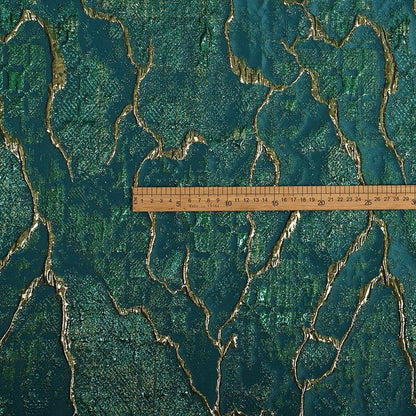 Jade green Metallic Thread Jacquard Fabric, 3D Embossed Stripe Textile, Multicolor Woven Fabric for Dressmaking, Jackets, Bags and Decor