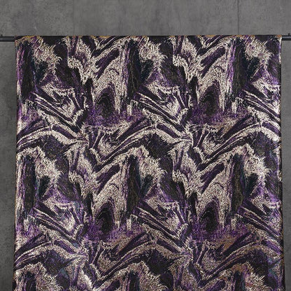 Multicolor Metallic Thread Jacquard Fabric, Abstract Textured Woven Textile for Dresses, Jackets, Bags, Fashion and Sewing