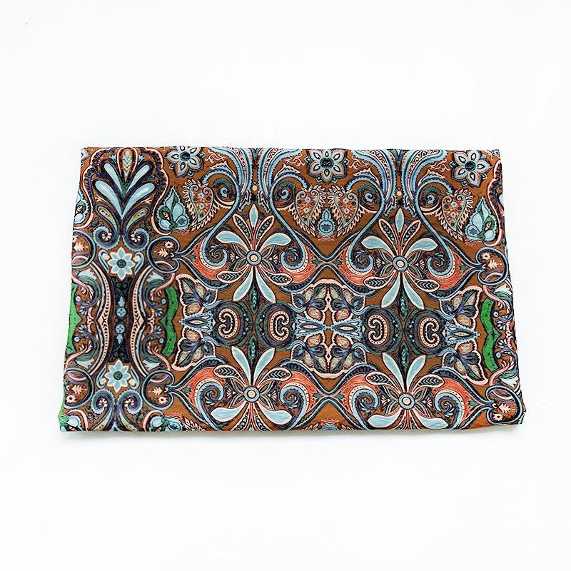 Ornamental Paisley Floral Print Fabric, Botanical Vine Textile for Dresses, Bags, Crafts, Sewing and Home Decor