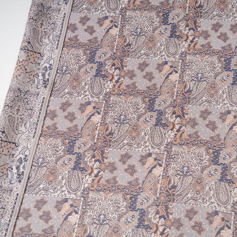 Rayon Shu Luo Fabric, Ornamental Patchwork Floral Textile, Chinese Style Fabric for Dresses, Qipao, Shirts, Sewing and Crafts
