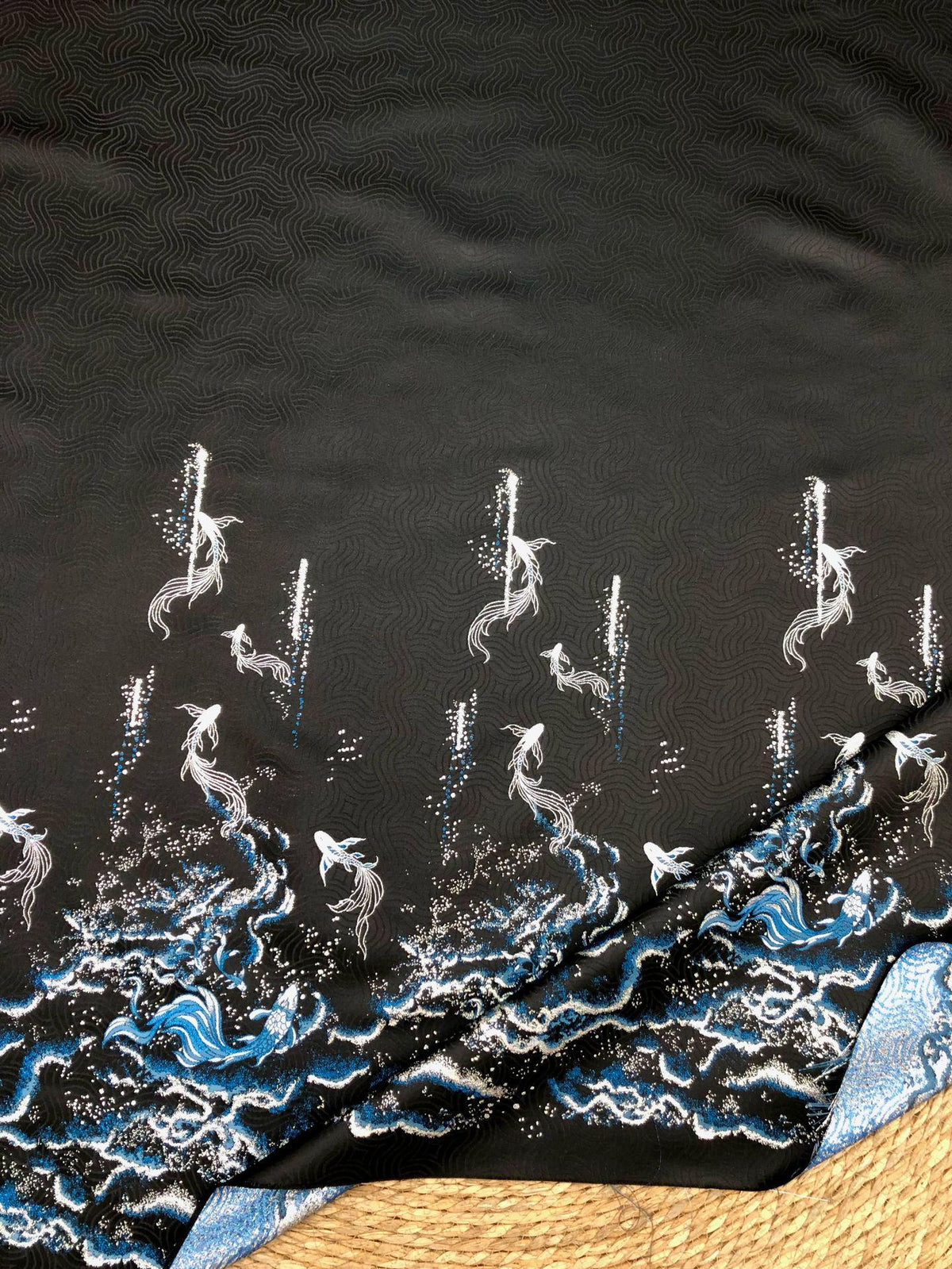 Ornamental Floral Song Brocade Jacquard Fabric, Tone-on-Tone Woven Textile, 5 Colors for Qipao, Bags, Pouches, Decor and Sewing, 60"Wide