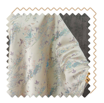 Light Apricot Butterfly Botanical Song Brocade Fabric, Chinese Jacquard Textile for Qipao, Hanfu, Dresses, Bags and Sewing