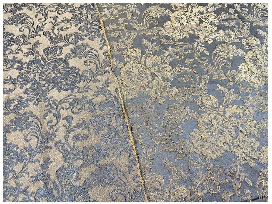 Black Red Yellow 3D Embossed Floral Jacquard Fabric, Structured Textured Textile for Wide-Leg Pants, Trench Coats, Tang Jackets and Sewing