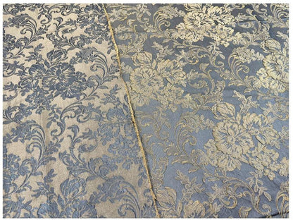 Black Red Yellow 3D Embossed Floral Jacquard Fabric, Structured Textured Textile for Wide-Leg Pants, Trench Coats, Tang Jackets and Sewing